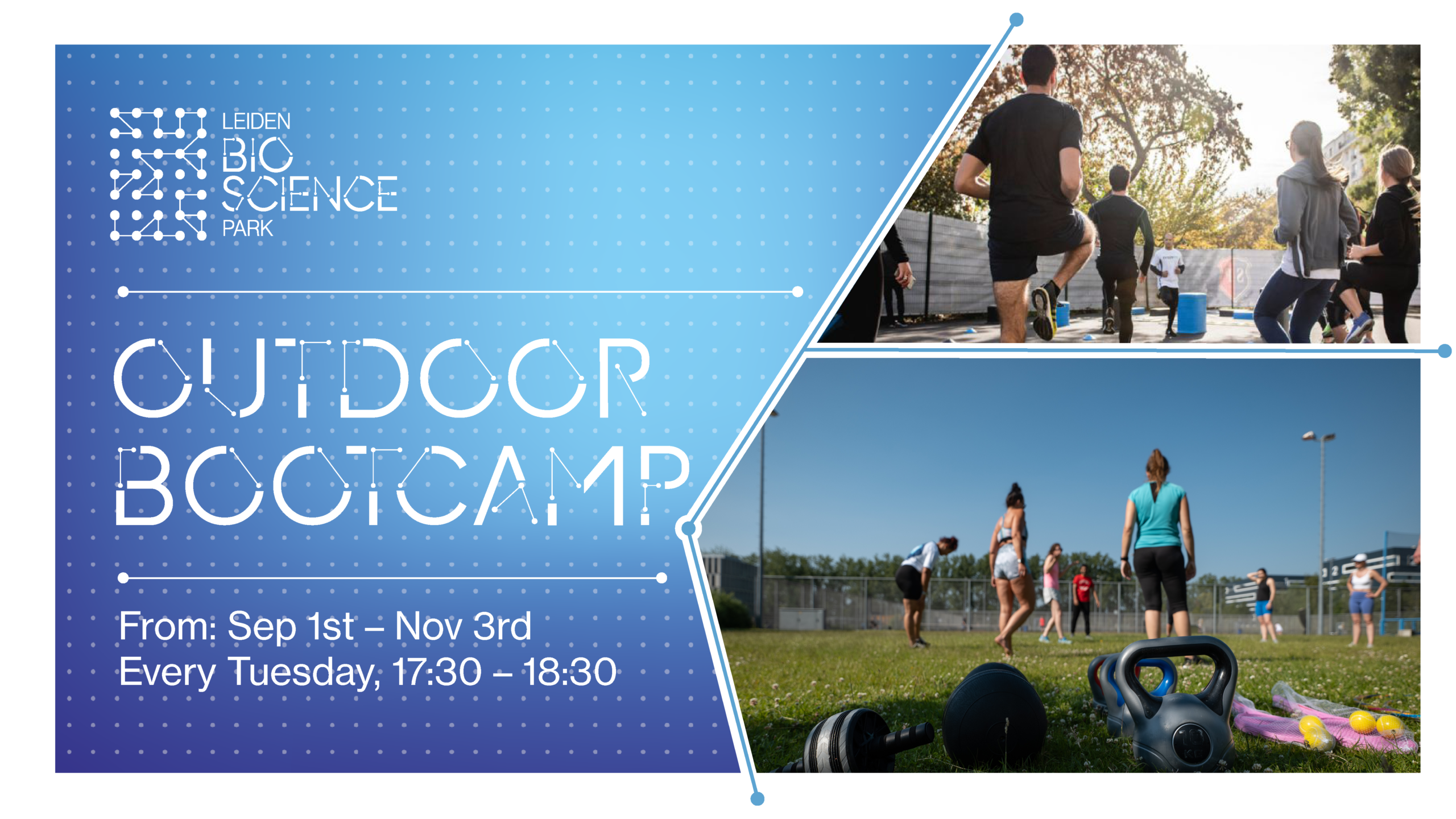 Outdoor Bootcamp for Leiden Bio Science Park employees!