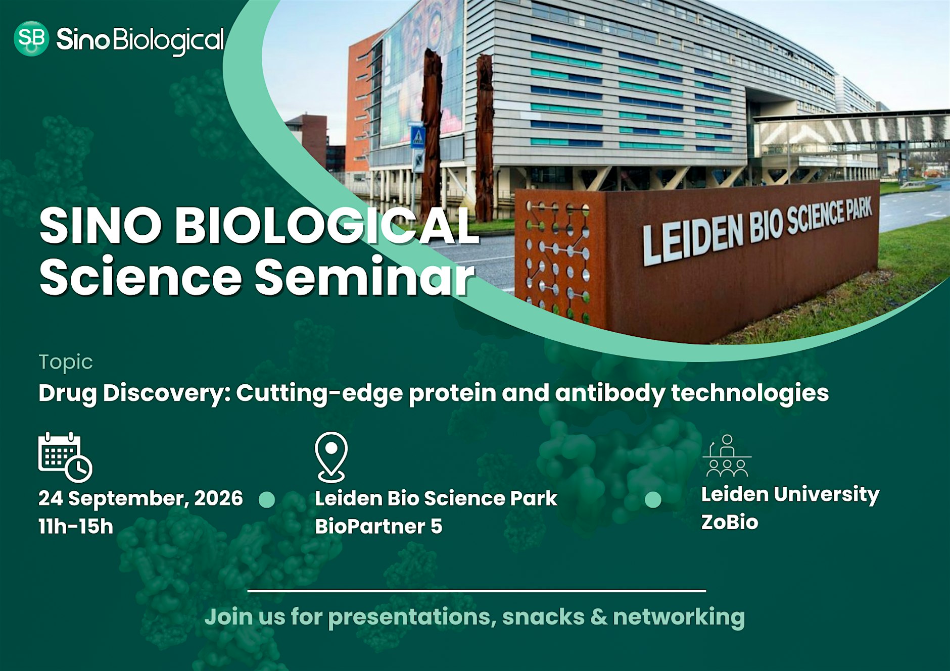 Sino Biological – Leiden Bio Science Park – Science Seminar